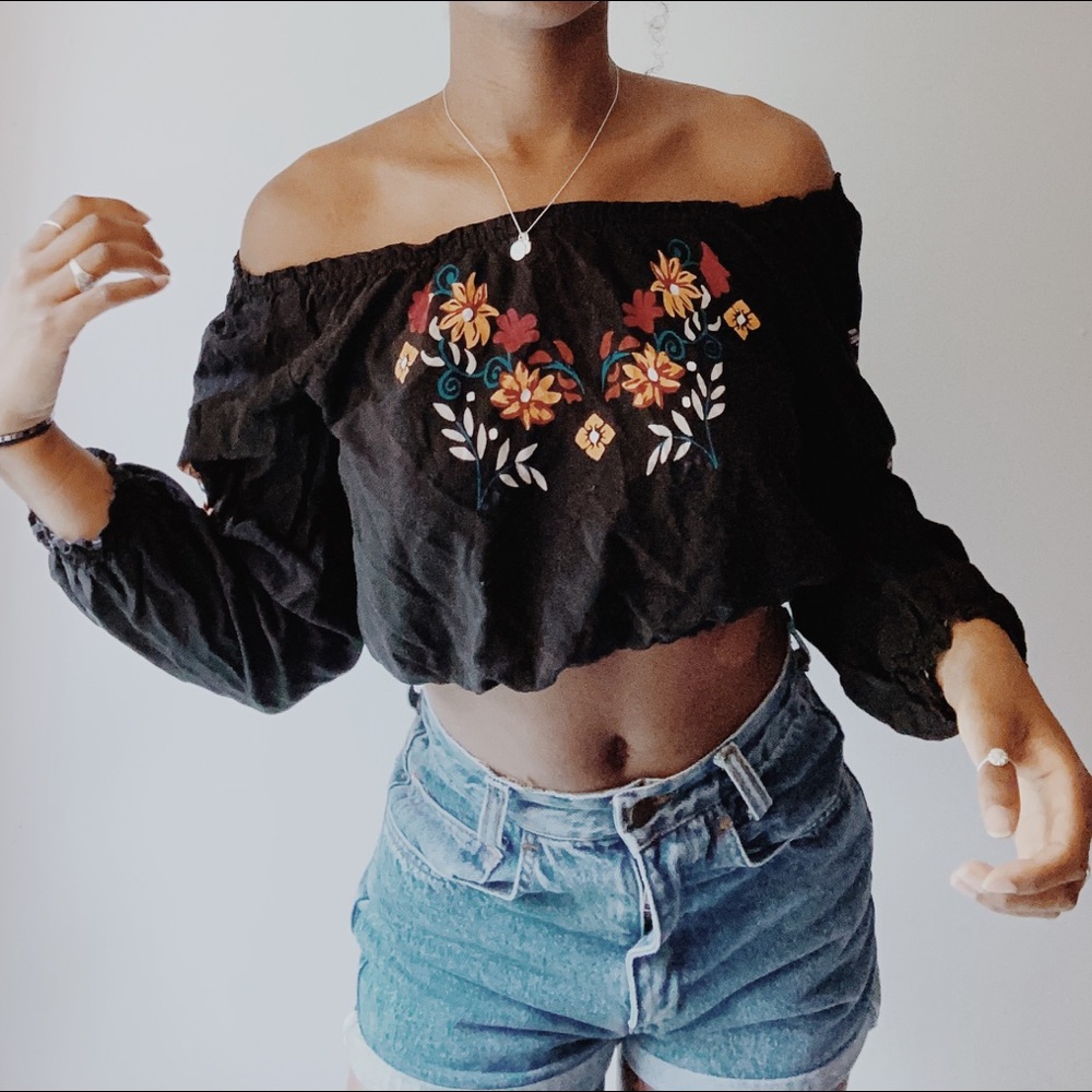 floral crop top